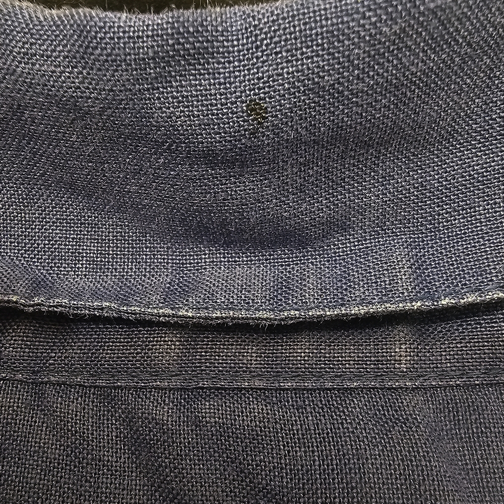Vintage 100% Linen Short Sleeve Shirt Women's Size M Blue Button Down Breathable - Picture 12 of 13